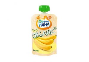 ДП Пюре ФРУТОНЯНЯ 90г Organic Банан с 6мес пауч