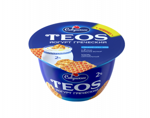 Йогурт греческий TEOS 140г 2,0% Грецкий орех/мёд