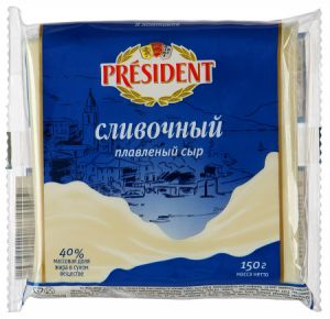 Сыр плавленый PRESIDENT Сливочный 150г