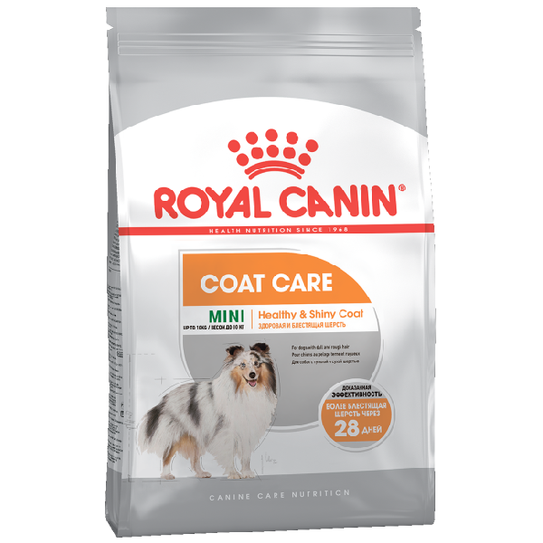 Сухой корм для собак мелких пород Royal Canin Mini Coat Care для здоровья кожи и шерсти