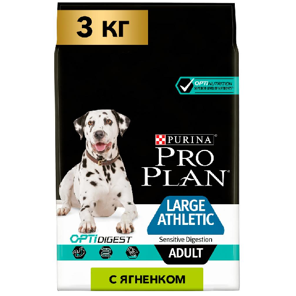 Сухой корм для собак крупных пород Pro Plan Large Athletic с атлетическим телосложением с ягненком