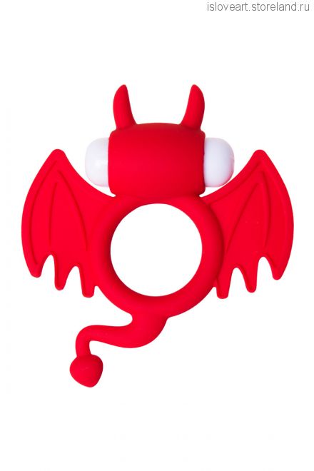 Кольцо эрекционное Batman с вибрацией, силикон, красный