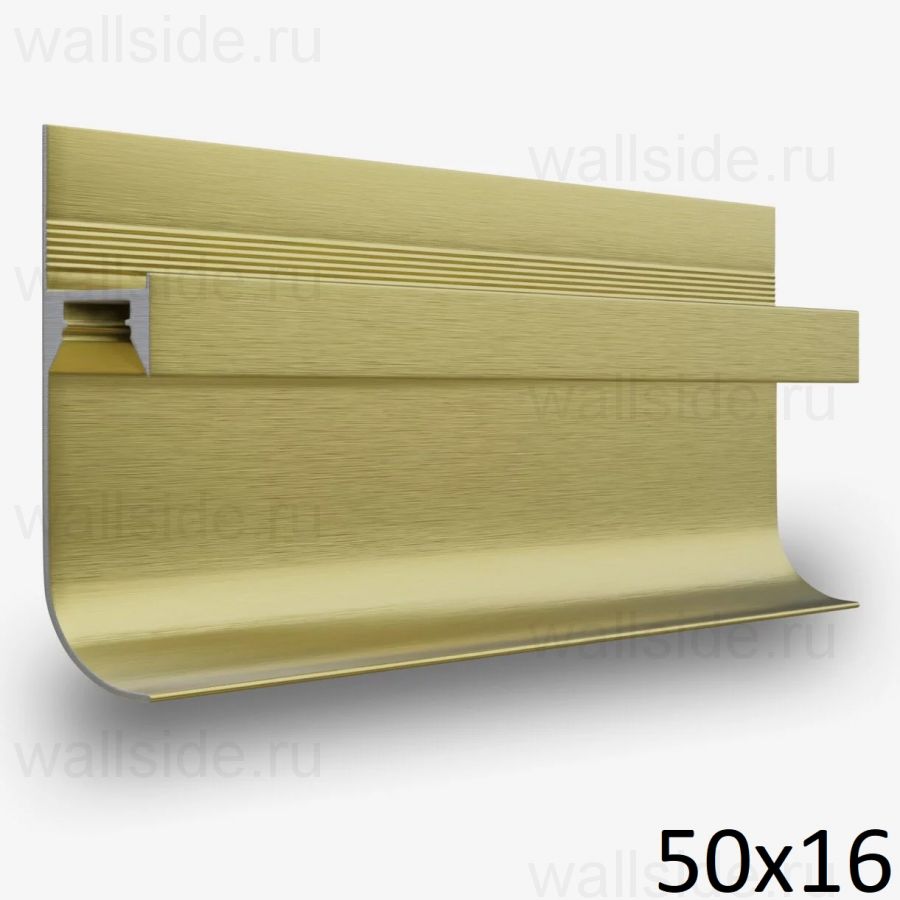Теневой плинтус радиусный Line Art SC 7421 золотой