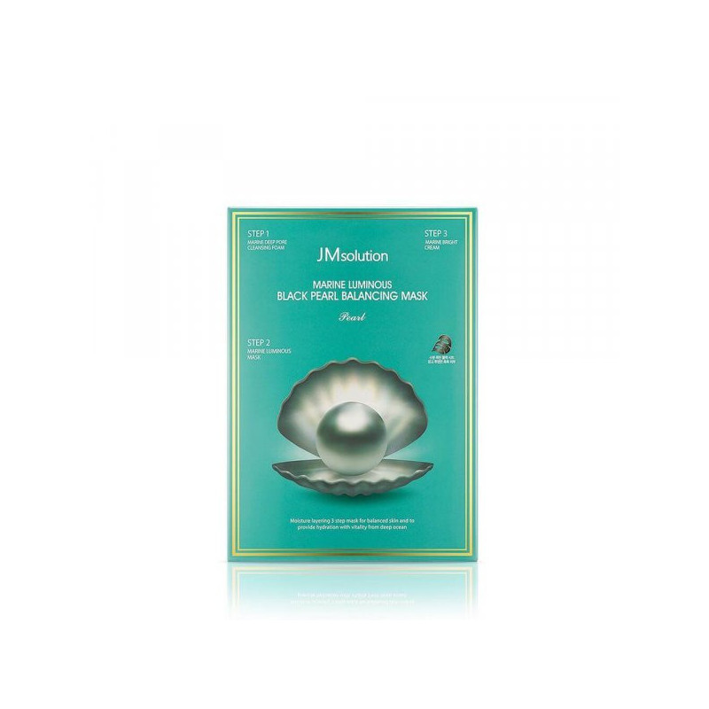 JMSOLUTION Трёхшаговый набор с черным жемчугом. Luminous Black Pearl Balancing Mask, 1.5 мл.*30 мл.*1.5 мл.