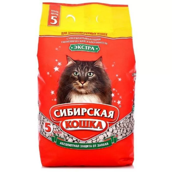 Впитывающий наполнитель Сибирская кошка Экстра