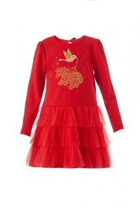 891.004.542 Платье для девочки красного цвета Goldy