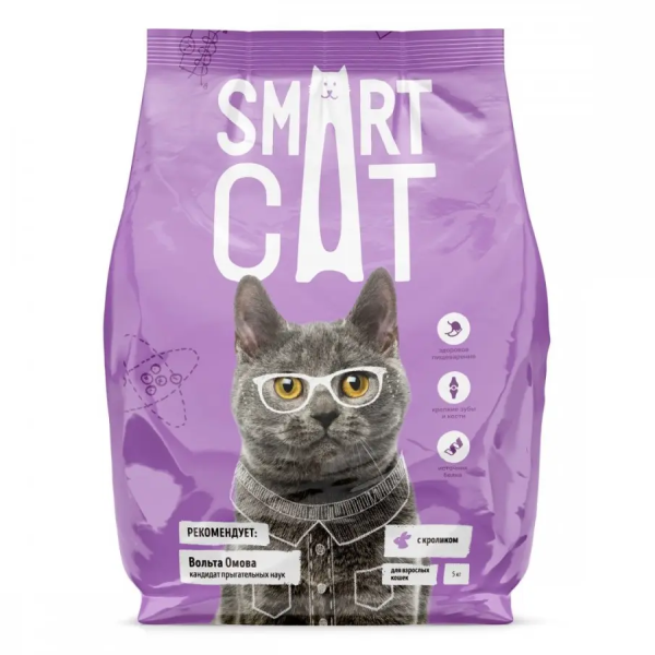 Сухой корм для кошек Smart Cat с кроликом
