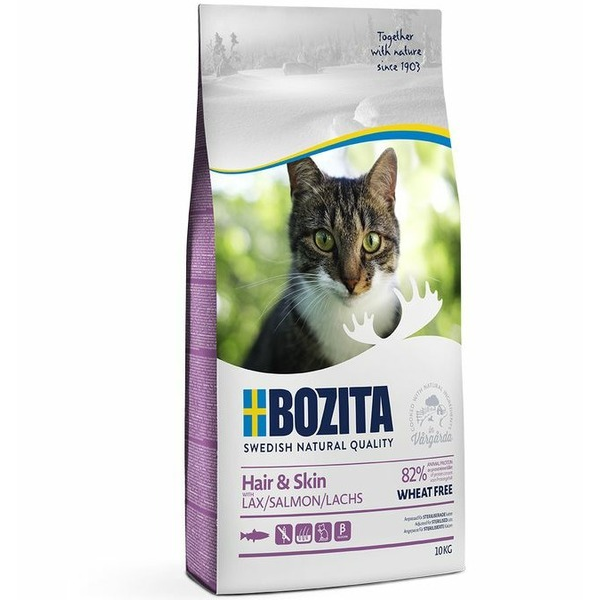 Сухой корм для кошек Bozita Sensitive Hair & Skin с лососем 10 кг