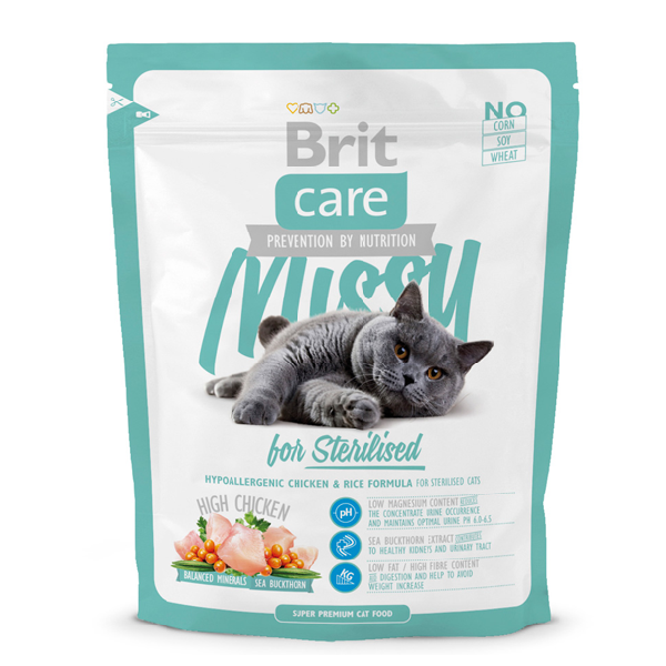 Сухой корм для стерилизованных кошек Brit Care Missy с курицей