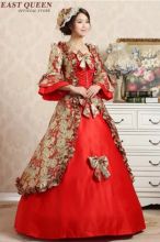 Историческое бальное платье придворной дамы Рококо красное