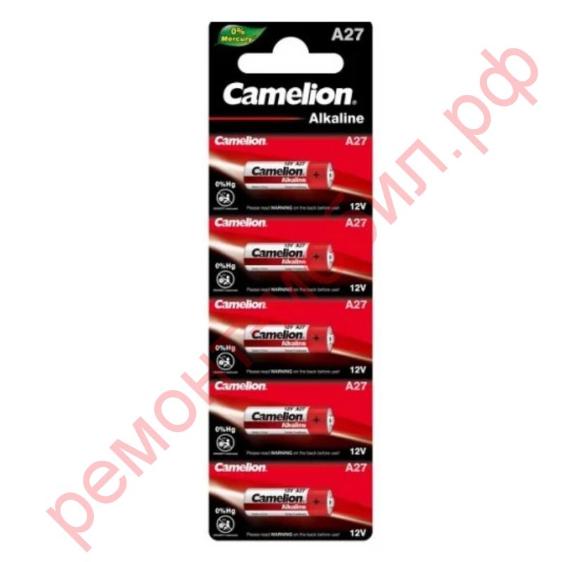 Батарейка алкалиновая 27A Camelion 5BL (блистер 5 штук)