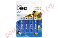 Батарейка алкалиновая Mirex LR6 / AA 1,5V цена за 4 шт (4/48/480), блистер (23702-LR6-E4)