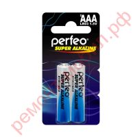 Батарейка алкалиновая Perfeo LR03 AAA/2BL mini Super Alkaline (цена за блистер 2 шт)