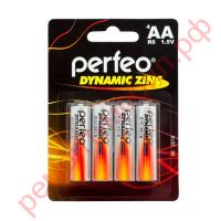 Батарейка солевая Perfeo R6 AA/4BL Dynamic Zinc (блистер цена за 4 шт)