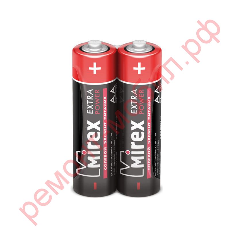 Батарейка солевая Mirex R6 / AA 1,5V (цена за спайку 2 шт) 23702-ER6-S2
