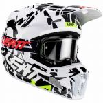 Leatt Moto 3.5 Zebra шлем + очки Leatt Velocity 4.5