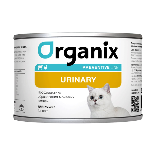 Влажный корм для кошек Organix Urinary профилактика образования мочевых камней 240 гр