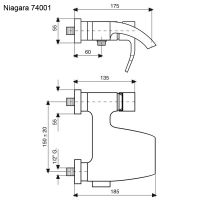 смеситель Emmevi Niagara 74001/NEO схема