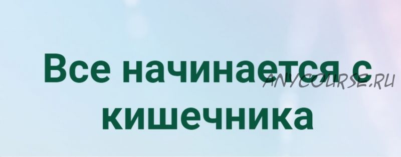 Все начинается с кишечника (Екатерина Новикова)