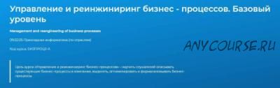 Управление и реинжиниринг бизнес-процессов. Базовый уровень (Сергей Новиков)