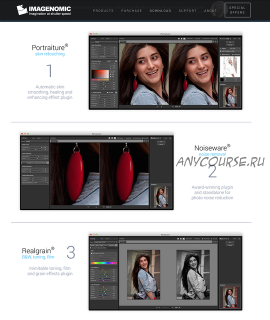 [imagenomic.com] Плагины для Photoshop Imagenomic: Portraiture, Noiseware, Real Grain для MacOS