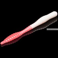 Силиконовая приманка Soorex Worm 80 мм/ 1.3 гр / 6 шт. в уп / цвет: 226 Белый-Розовое свечение