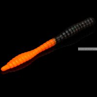 Силиконовая приманка Soorex Worm 80 мм/ 1.3 гр / 6 шт. в уп / цвет: 304 Черный-Оранжевый