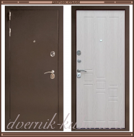 Входная металлическая дверь XL 960 х 2200 Медный антик / Белёный дуб 80 мм Россия
