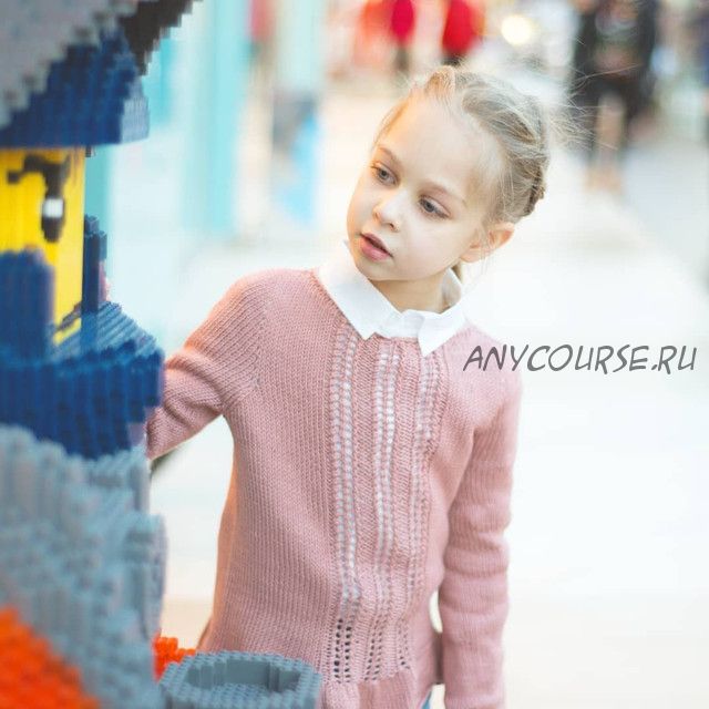 [knittedbird] Джемпер «Мережка» с втачным рукавом без швов (Анна Котова)