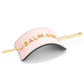 Balmain Hair Заколка для волос розовая с лого цвет золото Лимитированная Коллекция