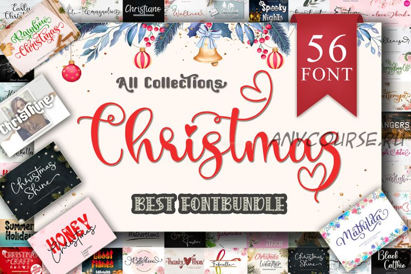 [Creativefabrica] Christmas Font Bundle (Letterafa Studio)