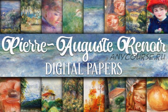 [Creativefabrica] Renoir Paintings Digital Papers (oldmarketdesigns)