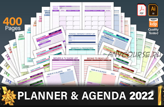 [Сreativefabrica] Planner & Agenda 2022 - Editable Kdp (okdecoconcept)