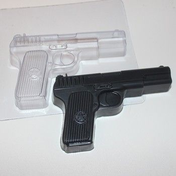 Пластиковая форма для мыла и шоколада Пистолет 0216