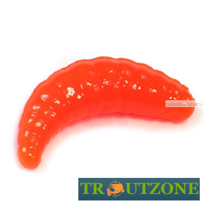 Мягкая приманка Trout Zone Maggot 1,6" 4 см / упаковка 12 шт / цвет: оранжевый / аттракант: сыр