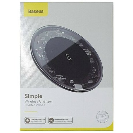 Baseus Simple Wireless Charger 15W（Updated Version for Type-C）Transparent