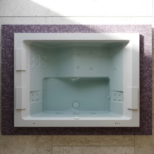 Гидромассажная ванна Jacuzzi Sharp Extra с 3 подголовниками 200x150 ФОТО