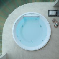 Гидромассажная круглая ванна Jacuzzi Round 150 встраиваемая 150x150 схема 4