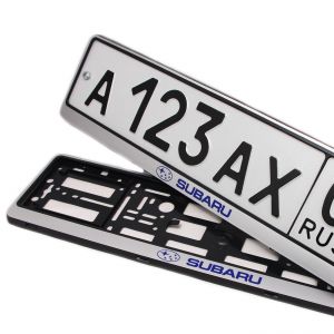 Номерные рамки для номера Subaru - серебро