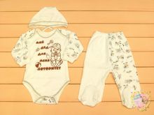 Костюм: чепчик, боди-лодочка, ползунки dA2-KS151(e)-ITpk (интерлок-пенье)