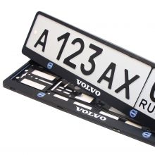 Рамки   с логотипом Volvo  для гос номера автомобиля Grolcan (Польша) - 2 шт  черные