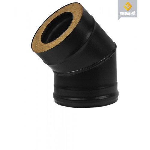 Сэндвич-колено Black (AISI 430/0.8mm) 45° 2-х секц. д.115/200