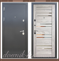 Входная металлическая дверь БРУКЛИН Серый букле / Ясень 105 мм Россия
