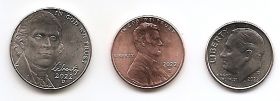 Набор регулярных монет США 2022 (3 монеты) Двор D