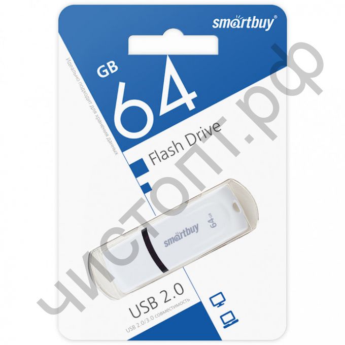флэш-карта Smartbuy 64GB Paean White