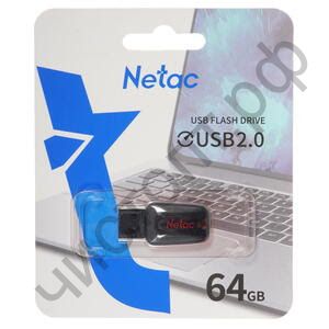 флэш-карта Netac 64GB U197 mini чёрный/красный