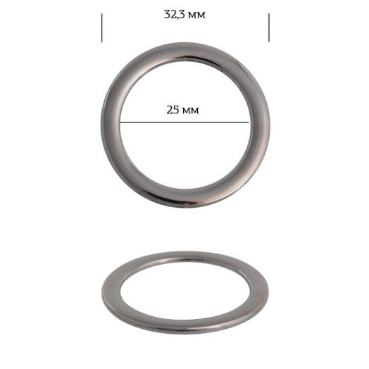 Кольцо металл литое 32,3 мм внутренний диаметр 25 мм 2 штуки в упаковке Разный цвет металла TBY-2A1065