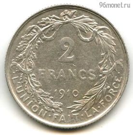 Бельгия 2 франка 1910