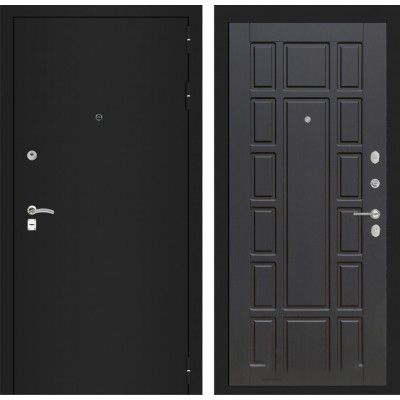 Дверь Входная Лабиринт CLASSIC шагрень черная 12 Венге, металлическая