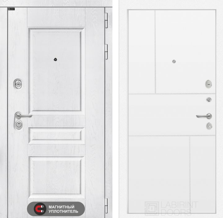 Дверь входная Лабиринт VERSAL 21 Белый софт